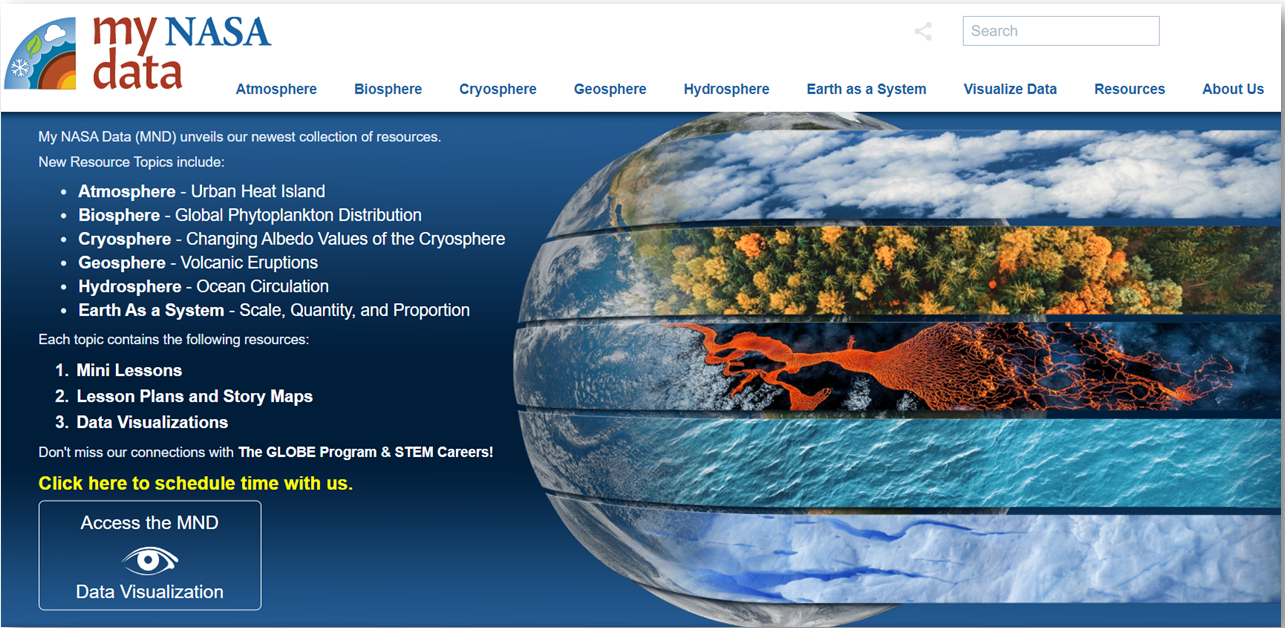 My NASA Data website