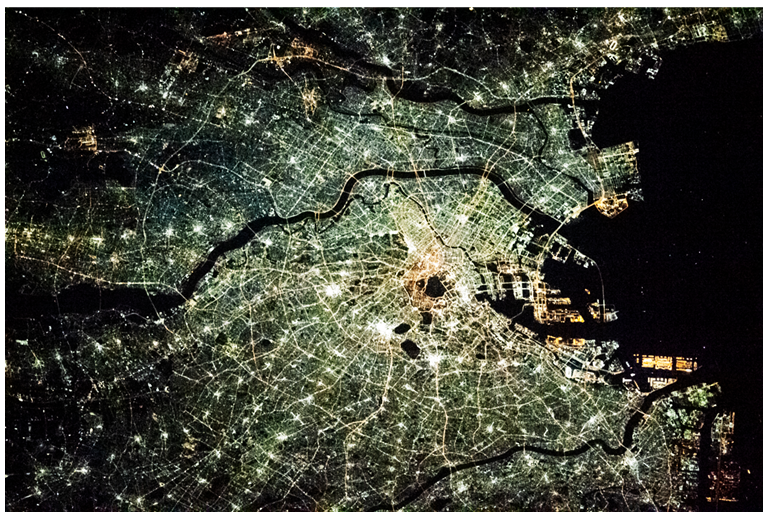 Image of the Day for August 23, 2021: An astronaut on the International Space Station captured this image of Tokyo’s structure. Note how the strings of light that emanate from the Imperial Palace in the city’s center follow the expressway system outward.