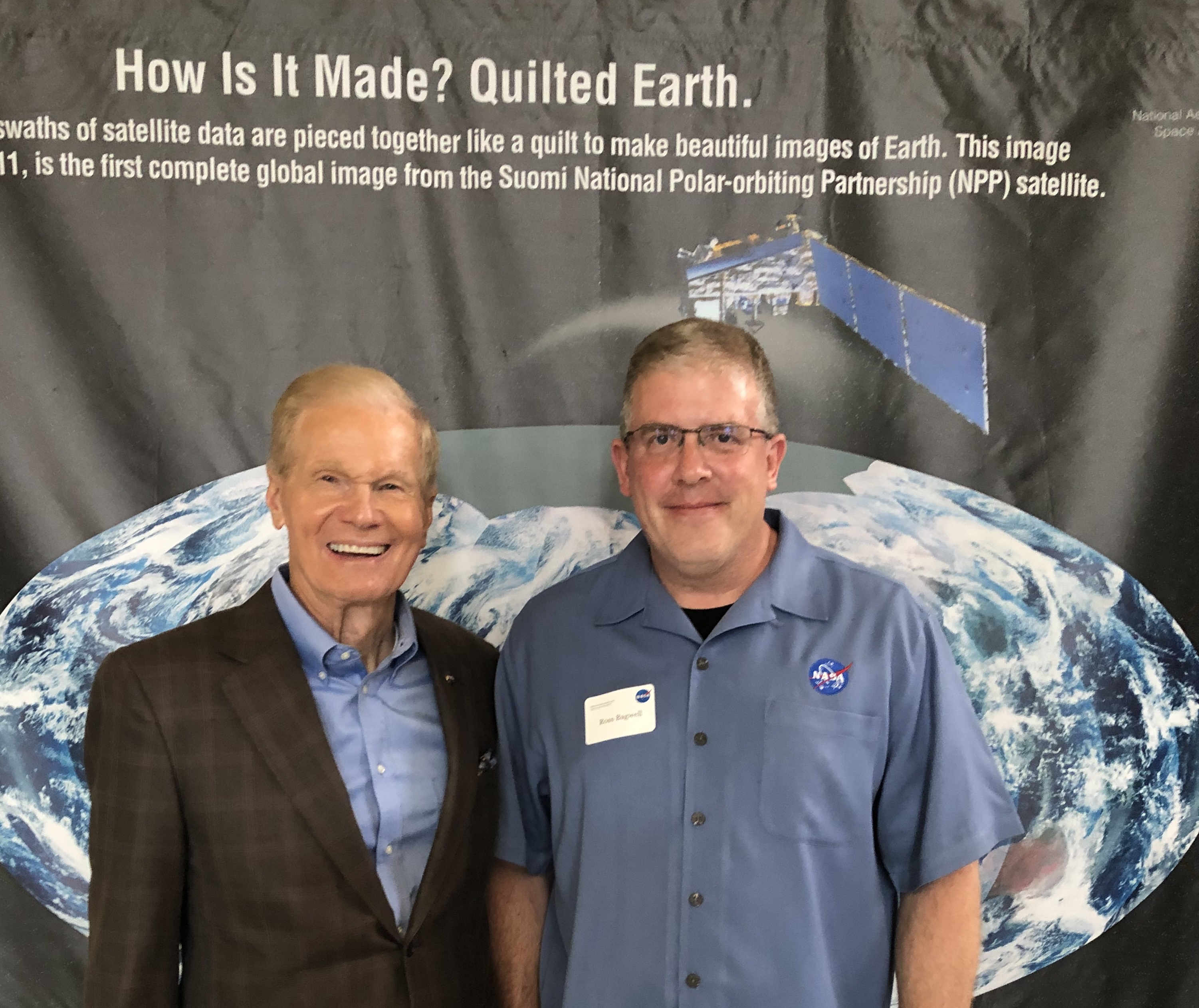 SSAI's Ross Bagwell with NASA Administrator, Bill Nelson